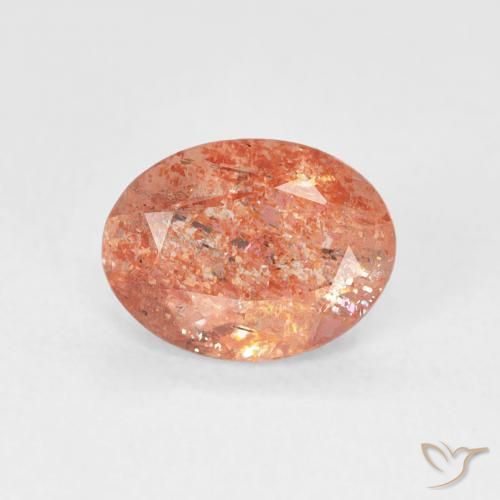 1.14ct Natural Toranja Laranja Pedra do Sol, oval, Translúcido