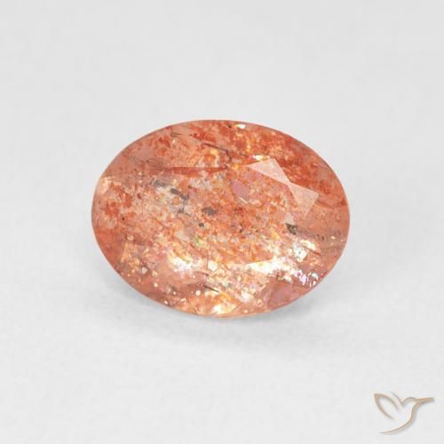 Pedra do Sol Toranja Laranja Natural 1.14ct, oval, Translúcido