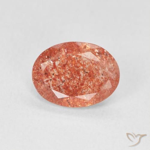 0.99ct Natural Toranja Laranja Pedra do Sol, oval, Translúcido