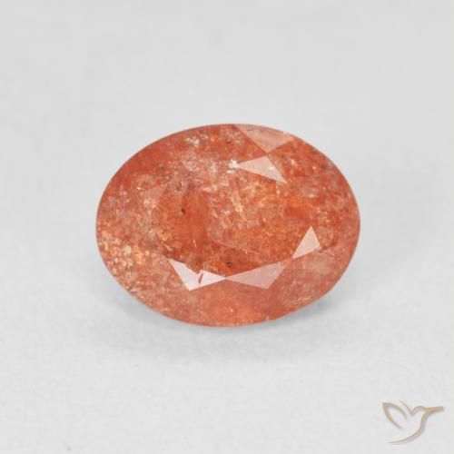 1.22ct Natural Toranja Laranja Pedra do Sol, oval, Translúcido