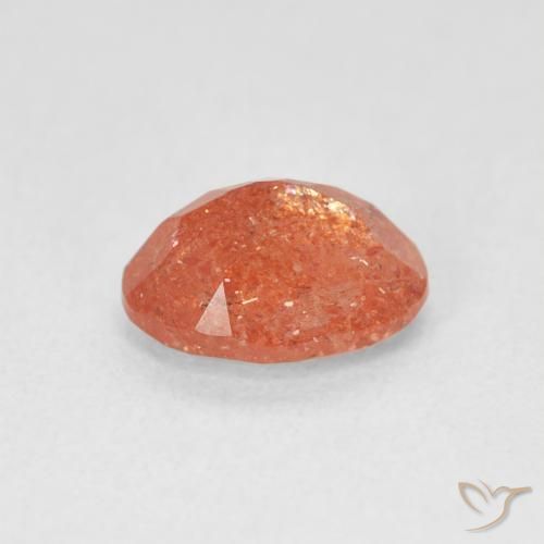 Pedra do Sol Toranja Laranja Natural 1.22ct, oval, Translúcido