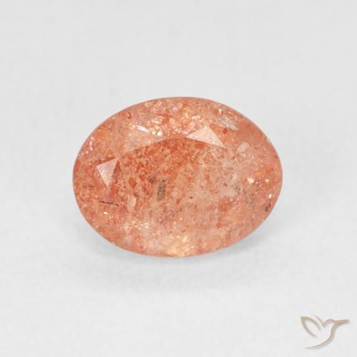 1.40ct Natural Toranja Laranja Pedra do Sol, oval, Translúcido