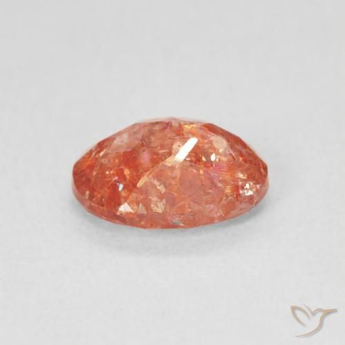 Pedra do Sol Toranja Laranja Natural 1.12ct, oval, Translúcido