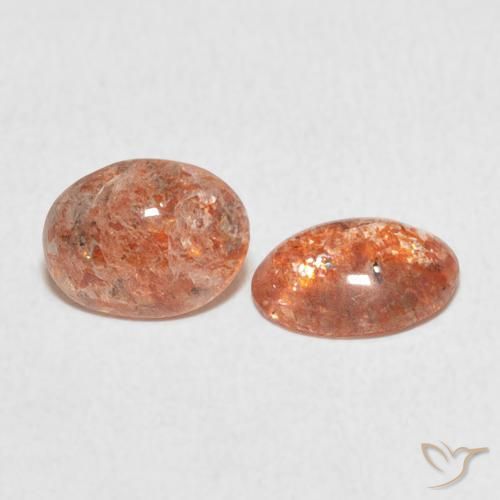 Pedras preciosas de Pedra do Sol Medium Light-Orange natural de 1.83 ct, oval, Translúcido