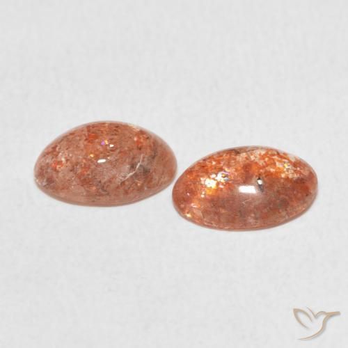 Pedras preciosas de Pedra do Sol Medium Light-Orange natural de 1.83 ct, oval, Translúcido