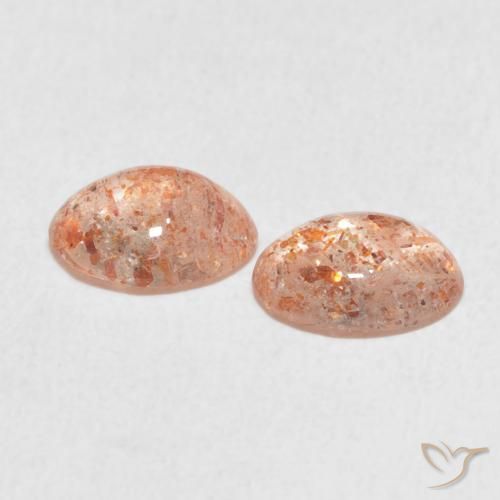 Pedras preciosas de Pedra do Sol pêssego laranja natural de 1.93 ct, oval, Translúcido