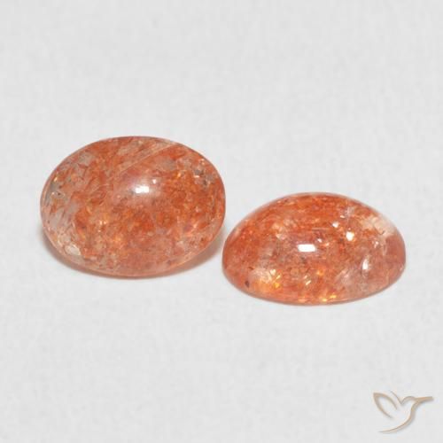 Pedras preciosas de Pedra do Sol gengibre laranja natural de 1.93 ct, oval, Translúcido