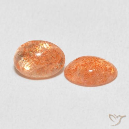 Pedras preciosas de Pedra do Sol gengibre laranja natural de 1.78 ct, oval, Translúcido