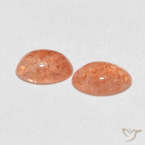 Pedras preciosas de Pedra do Sol gengibre laranja natural de 1.78 ct, oval, Translúcido
