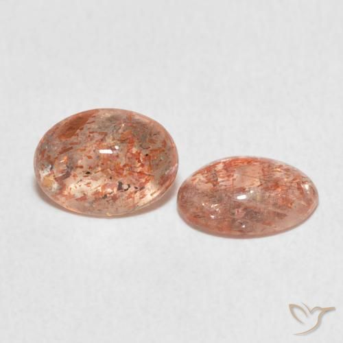 Pedras preciosas de Pedra do Sol Medium Light-Orange natural de 1.86 ct, oval, Translúcido