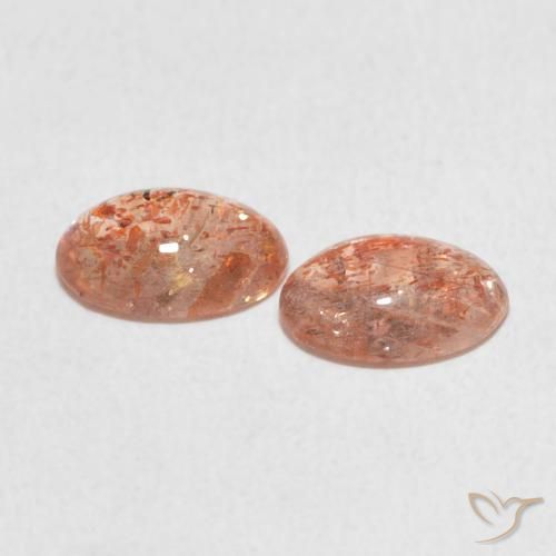 Pedras preciosas de Pedra do Sol Medium Light-Orange natural de 1.86 ct, oval, Translúcido