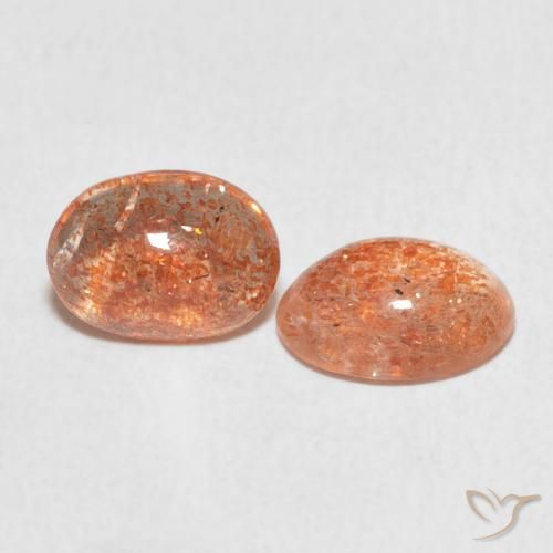 Pedras preciosas de Pedra do Sol gengibre laranja natural de 2.15 ct, oval, Translúcido