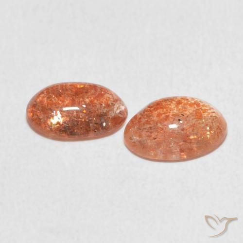 Pedras preciosas de Pedra do Sol gengibre laranja natural de 2.15 ct, oval, Translúcido