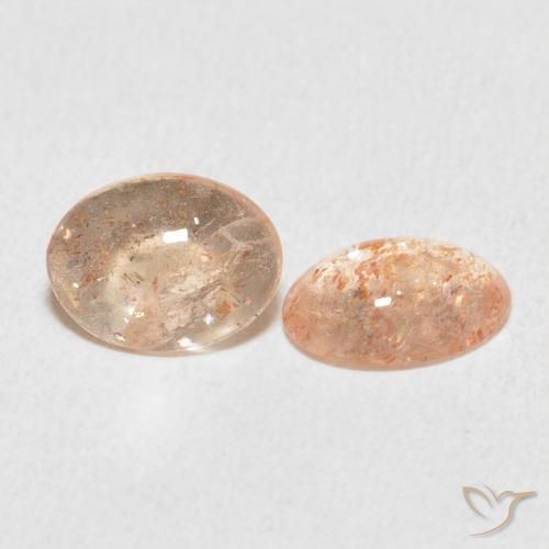 Pedras preciosas de Pedra do Sol Laranja Tigre Claro natural de 1.81 ct, oval, Translúcido