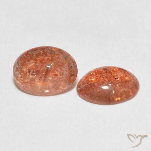 Pedras preciosas de Pedra do Sol Laranja Médio natural de 2.05 ct, oval, Translúcido