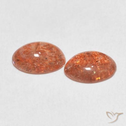 Pedras preciosas de Pedra do Sol Laranja Médio natural de 2.05 ct, oval, Translúcido