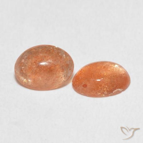 Pedras preciosas de Pedra do Sol Medium Light-Orange natural de 1.93 ct, oval, Translúcido