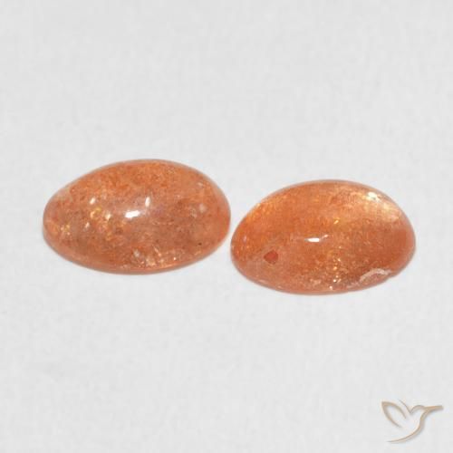 Pedras preciosas de Pedra do Sol Medium Light-Orange natural de 1.93 ct, oval, Translúcido