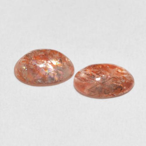 Pedras preciosas de Pedra do Sol Toranja Laranja natural de 1.89 ct, oval, Translúcido