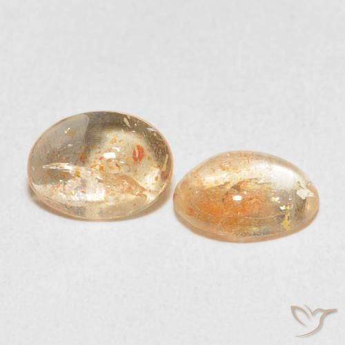 Pedras preciosas de Pedra do Sol Laranja Pêssego Claro natural de 2.29 ct, oval, Translúcido