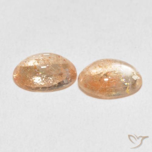 Pedras preciosas de Pedra do Sol Laranja Pêssego Claro natural de 2.29 ct, oval, Translúcido