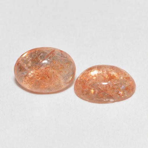 Pedras preciosas de Pedra do Sol Medium Light-Orange natural de 2.09 ct, oval, Translúcido