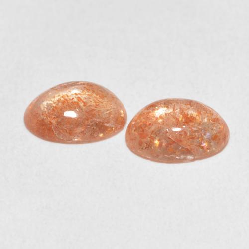 Pedras preciosas de Pedra do Sol Medium Light-Orange natural de 2.09 ct, oval, Translúcido