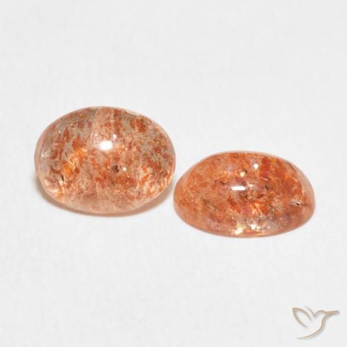 Pedras preciosas de Pedra do Sol Laranja Tigre Claro natural de 2.20 ct, oval, Translúcido