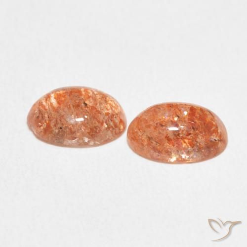 Pedras preciosas de Pedra do Sol Laranja Tigre Claro natural de 2.20 ct, oval, Translúcido