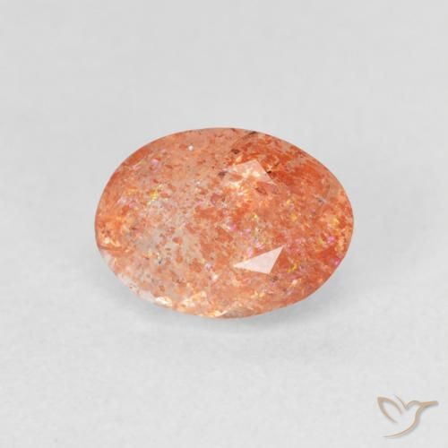 Pedra do Sol Medium Light-Orange Natural 1.20ct, oval, Translúcido
