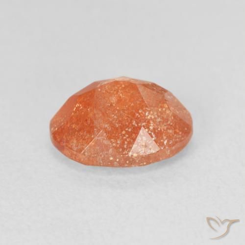 Pedra do Sol Laranja Profundo Natural 1.44ct, oval, Translúcido