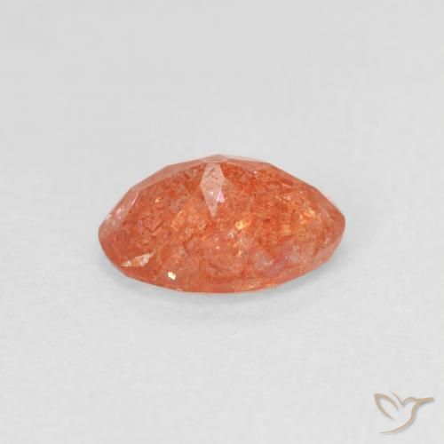 Pedra do Sol Laranja brilhante Natural 1.04ct, oval, Translúcido