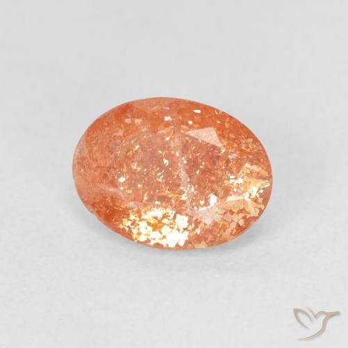 Pedra do Sol Laranja brilhante Natural 1.09ct, oval, Translúcido
