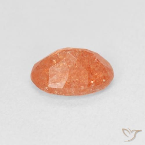 Pedra do Sol Laranja brilhante Natural 1.09ct, oval, Translúcido