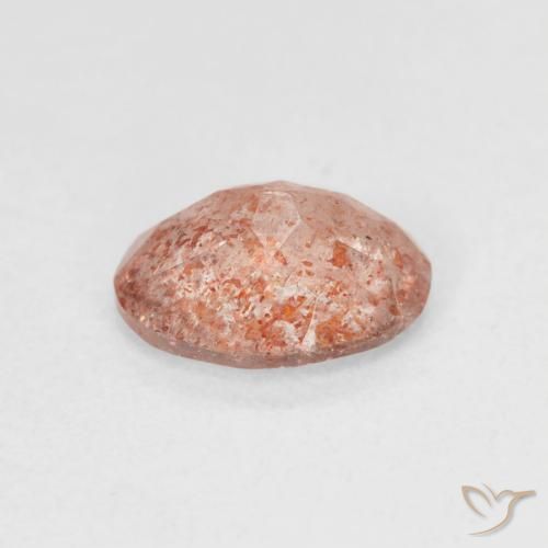 Pedra do Sol laranja avermelhado Natural 1.13ct, oval, Translúcido