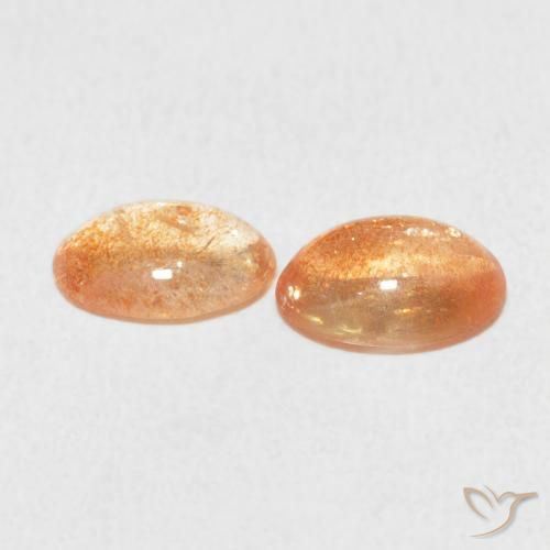 Pedras preciosas de Pedra do Sol Laranja claro natural de 1.83 ct, oval, Translúcido