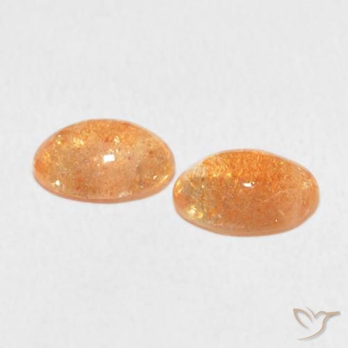 Pedras preciosas de Pedra do Sol Laranja Pêssego Claro natural de 2.08 ct, oval, Translúcido