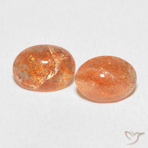 1.88ctw Natural Medium Light-Orange Pedra do Sol, oval, Translúcido