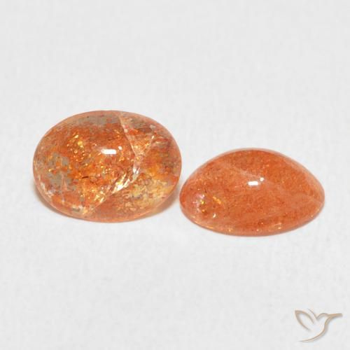 Pedras preciosas de Pedra do Sol Medium Light-Orange natural de 1.88 ct, oval, Translúcido