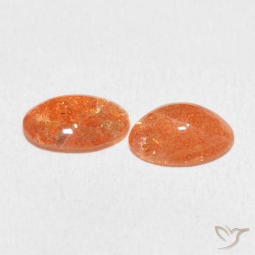 Pedras preciosas de Pedra do Sol Medium Light-Orange natural de 1.88 ct, oval, Translúcido