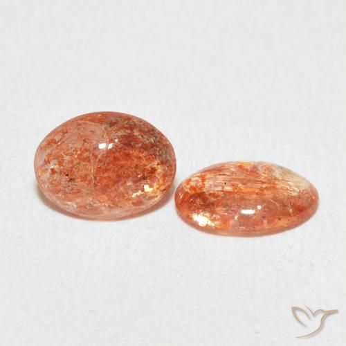Pedras preciosas de Pedra do Sol Laranja Médio natural de 1.60 ct, oval, Translúcido