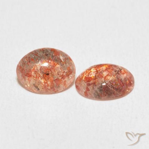 Pedras preciosas de Pedra do Sol Laranja Médio natural de 1.63 ct, oval, Translúcido