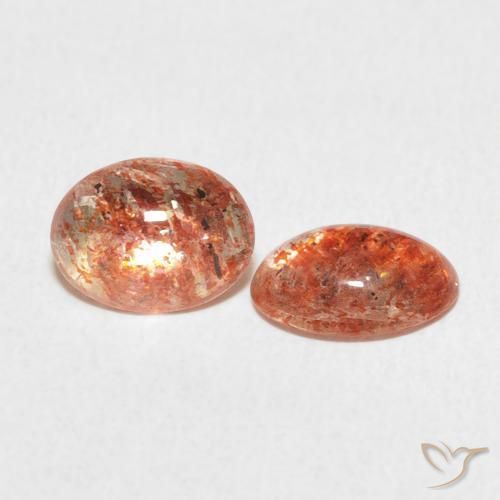 Pedras preciosas de Pedra do Sol Laranja Médio natural de 1.70 ct, oval, Translúcido