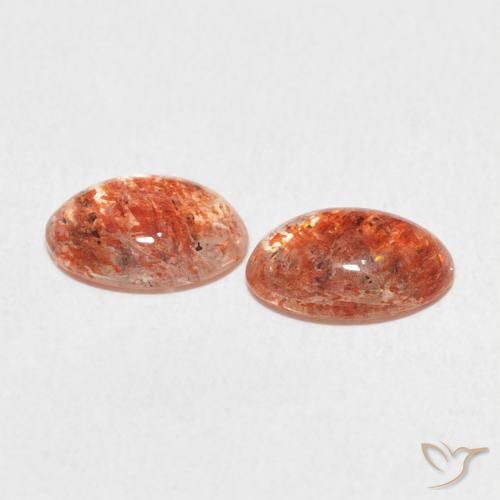 Pedras preciosas de Pedra do Sol Laranja Médio natural de 1.70 ct, oval, Translúcido