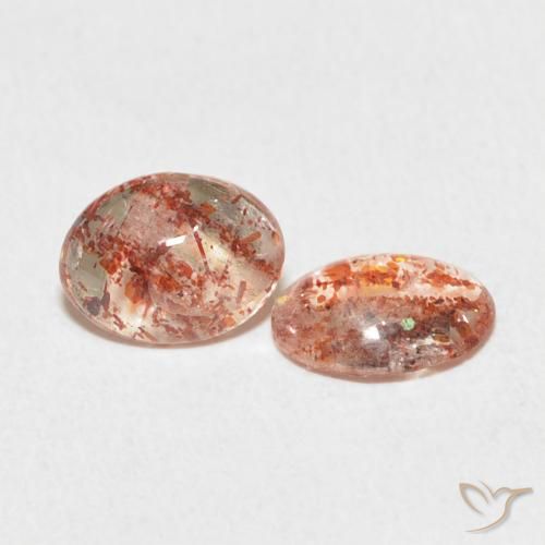 Pedras preciosas de Pedra do Sol Laranja Médio natural de 1.77 ct, oval, Translúcido