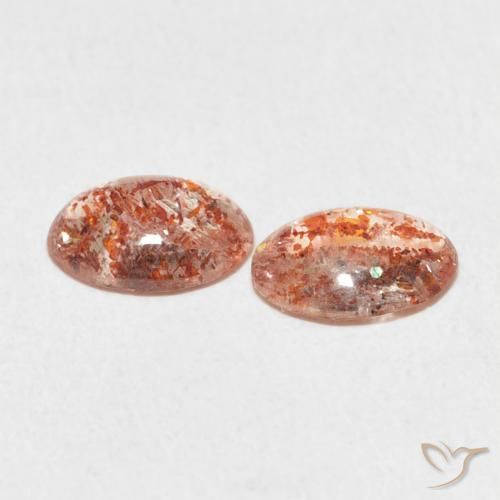 Pedras preciosas de Pedra do Sol Laranja Médio natural de 1.77 ct, oval, Translúcido