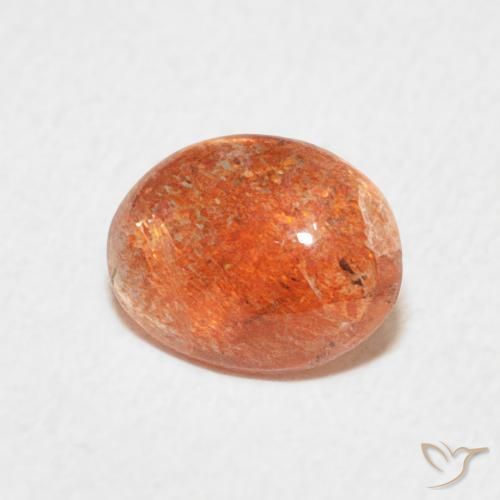 Pedra do Sol Laranja brilhante Natural 0.91ct, oval, Translúcido