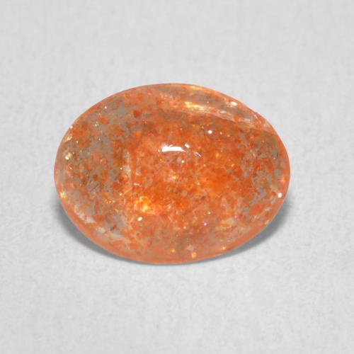 1.11ct Natural Laranja Profundo Pedra do Sol, oval, Translúcido