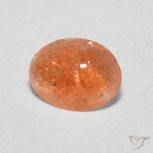 Pedra do Sol Inhame Laranja Natural 0.87ct, oval, Translúcido