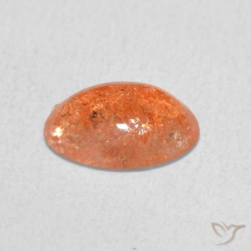 Pedra do Sol Inhame Laranja Natural 0.87ct, oval, Translúcido